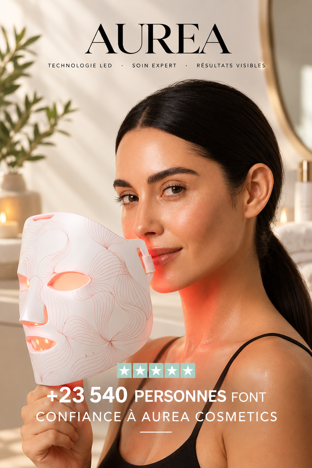Masque LED Lumière Rouge